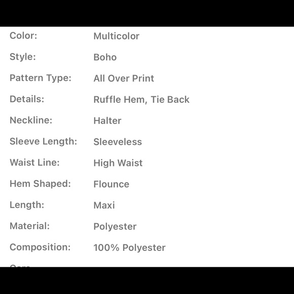 Boho Plus Size Bohemian Color Block Water Color Abstract Print Halter Maxi Dress - Picture 7 of 7